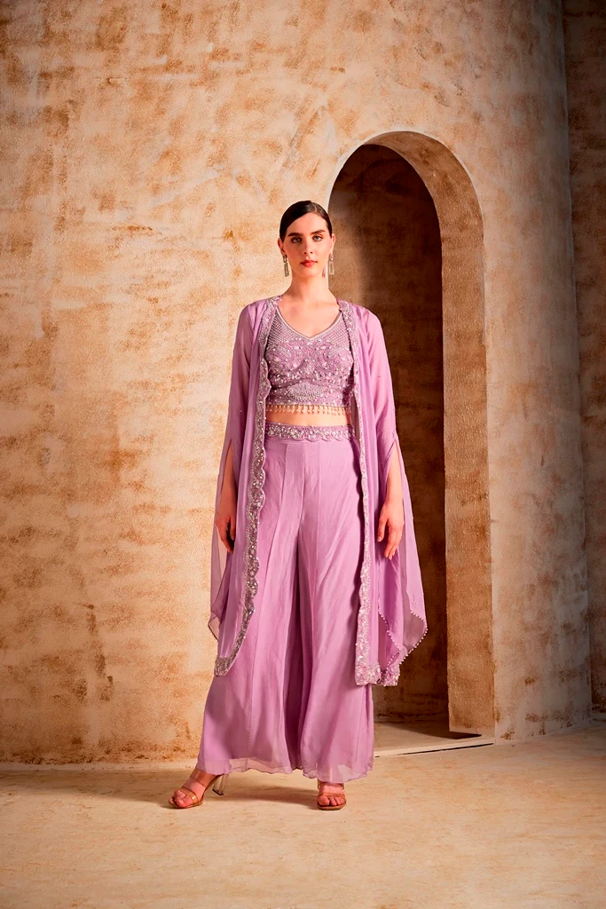 Neerus Women Lilac Color Suit Set - Image 2