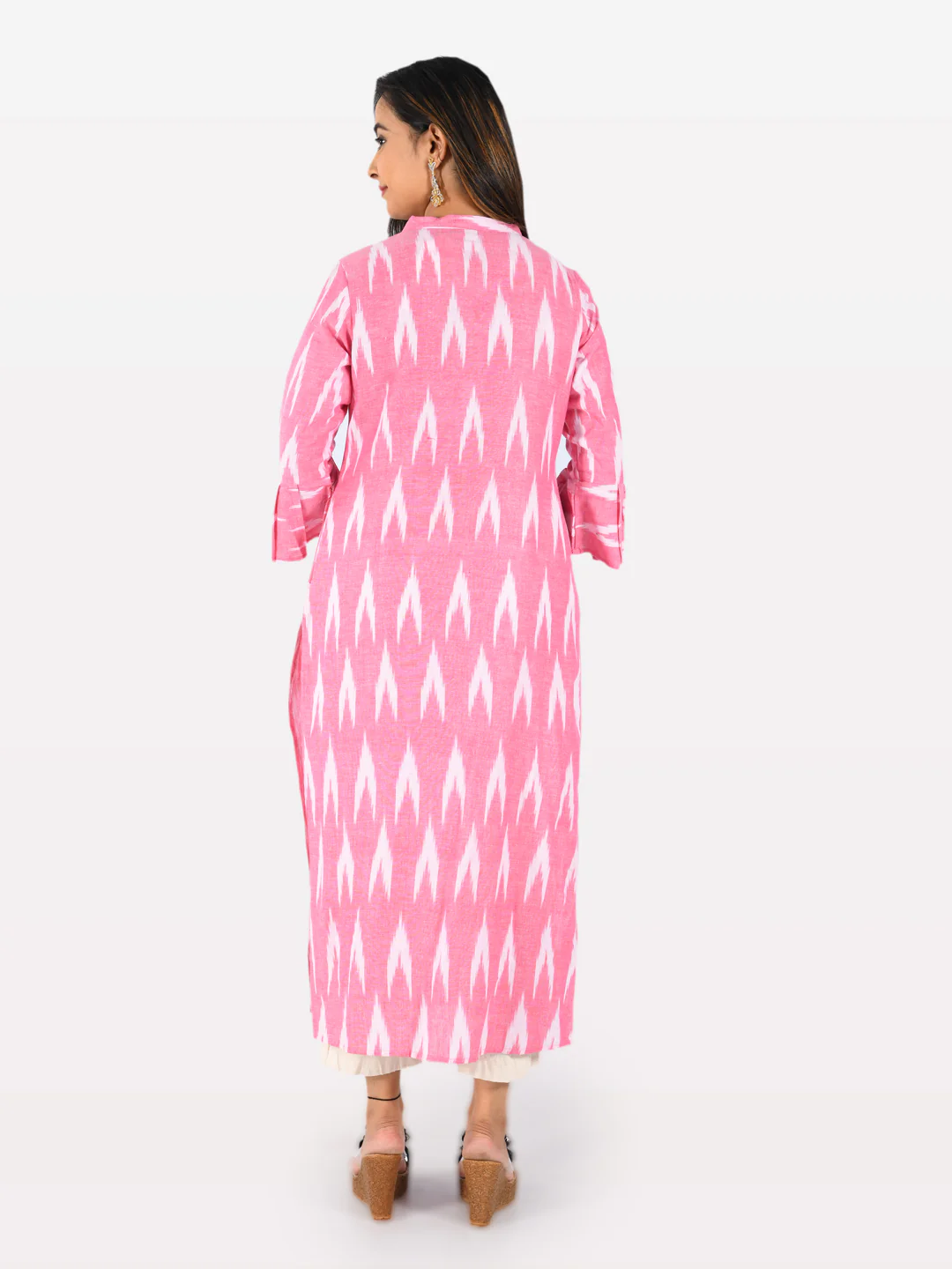 Neerus Women Pink Color Flex Fabric Tunic "48" - Image 3