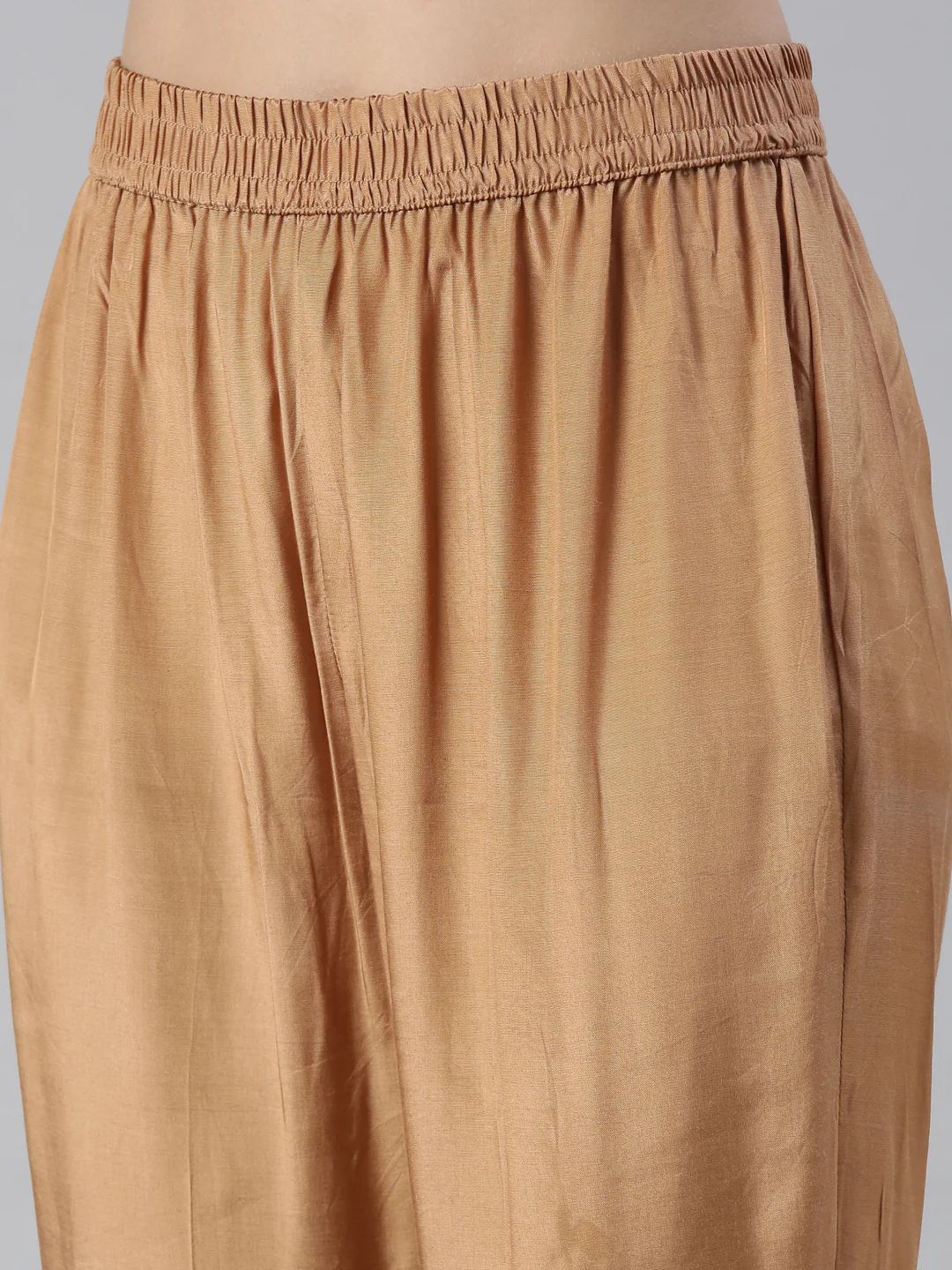 Neerus Women Rust Yoke Design Knee Length Kurta And Trousers With Dupatta - Image 6
