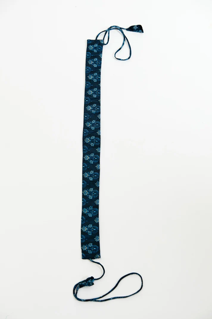 Neerus Women Silk Navy Blue Dress - Image 5