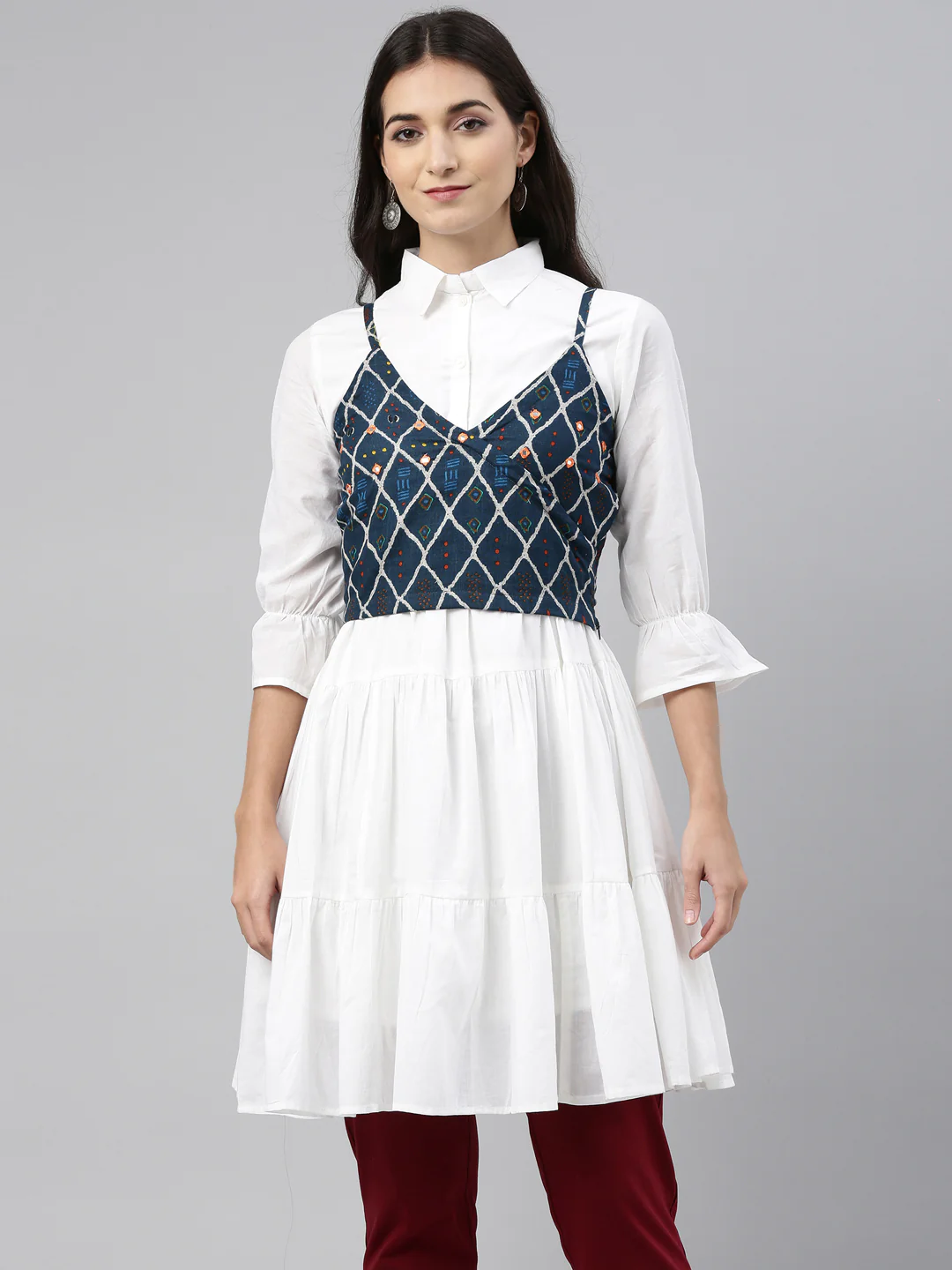 Neerus Women White Shirt Style Top - Image 10