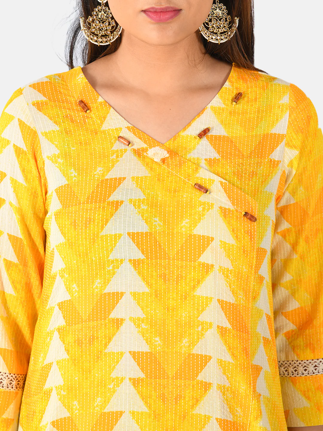 Neerus Women Yellow Printed A-Line Kurta - Image 4
