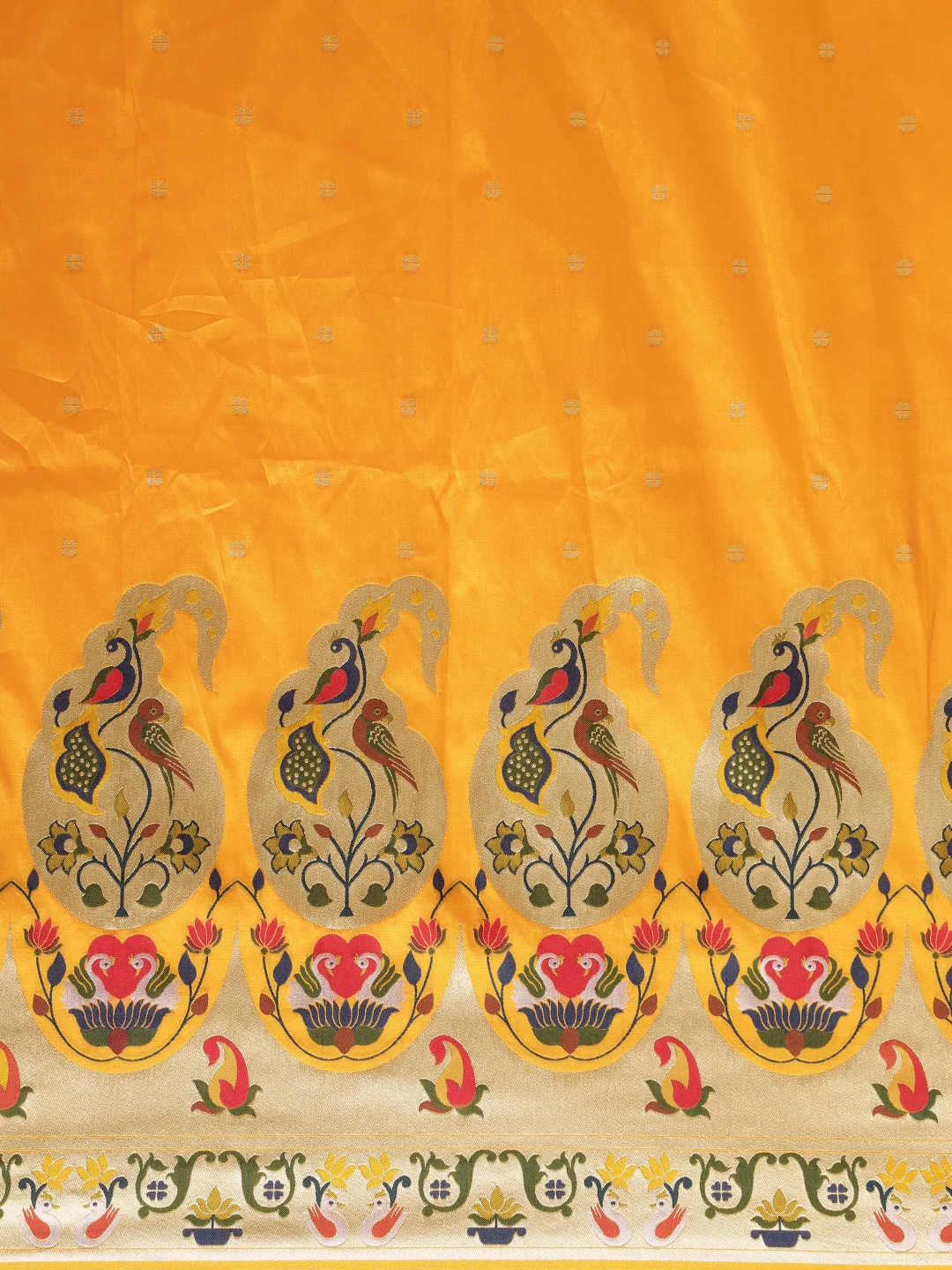 Neerus Yellow Color Banaras Fabric Saree - Image 3