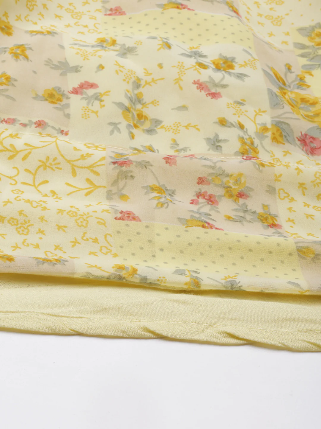 Neerus Yellow Color Georgette Fabric Gown - Image 8