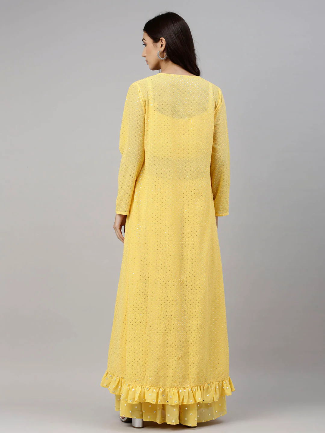 Neerus Yellow Color Georgette Fabric Suit-Fusion - Image 4