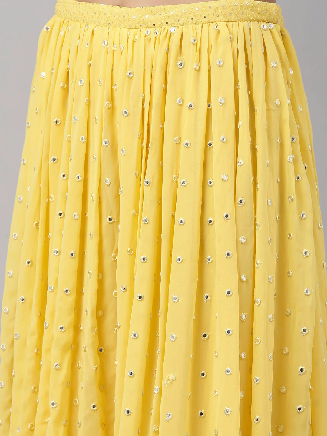 Neerus Yellow Color Georgette Fabric Suit-Fusion - Image 5