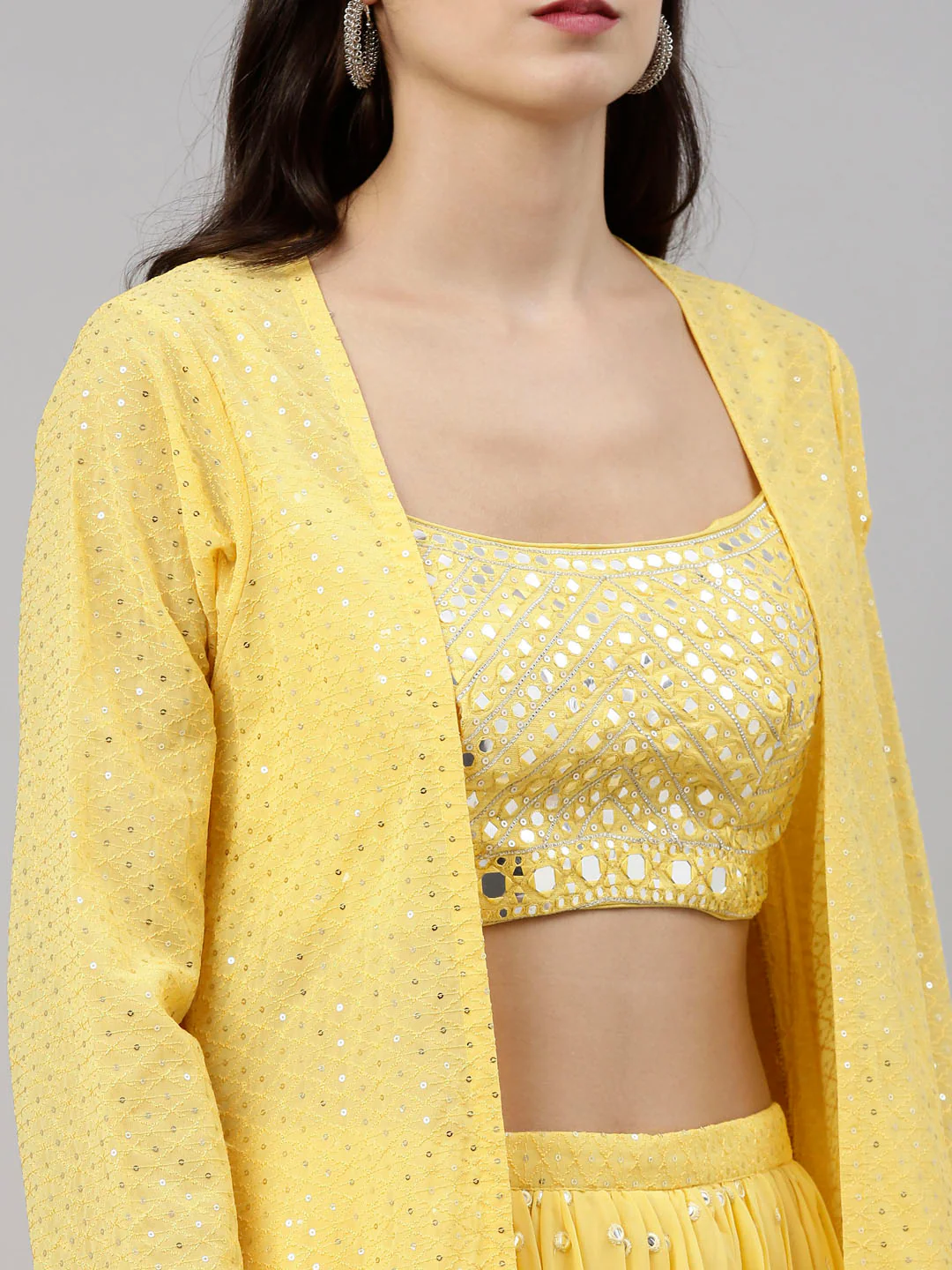 Neerus Yellow Color Georgette Fabric Suit-Fusion - Image 6