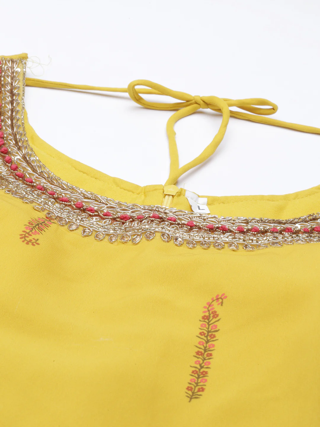 Neerus Yellow Color Poly Georgette Fabric Kurta Sets With Dupatta - Image 9