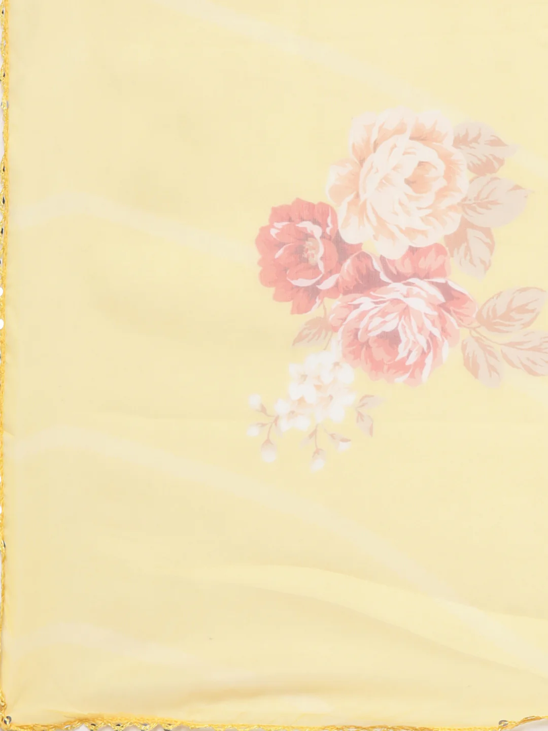 Neerus Yellow Regular Straight Solid Kurta And Trousers With Dupatta - Image 7