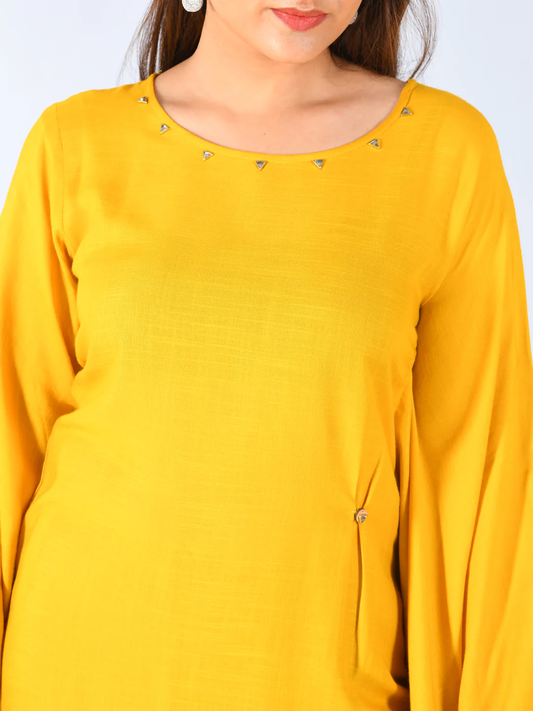 Neerus Yellow Straight Kurta - Image 3