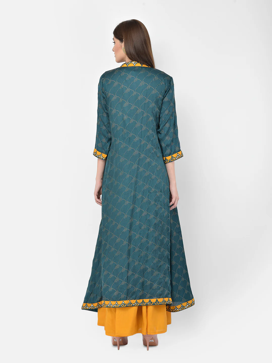 Neerus'S Mustard Color Crepe Fabric Ghagra Set - Image 5