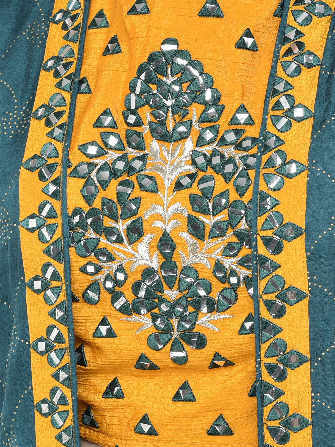 Neerus'S Mustard Color Crepe Fabric Ghagra Set - Image 6
