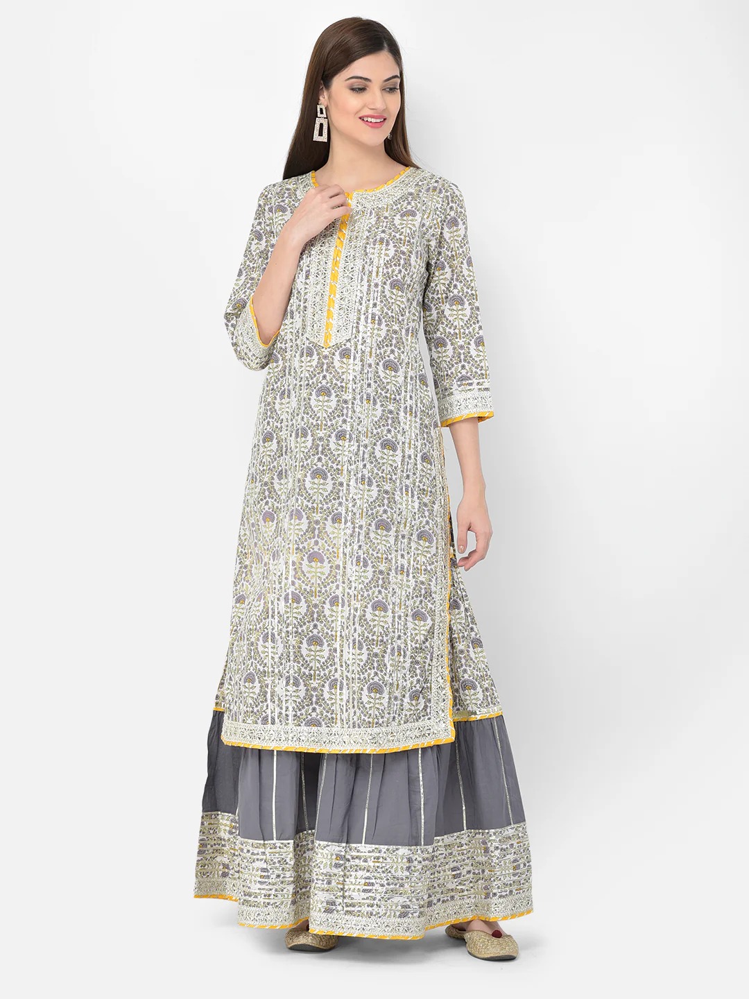 Neerus'S Off White Color Cotton Fabric Suit - Image 8