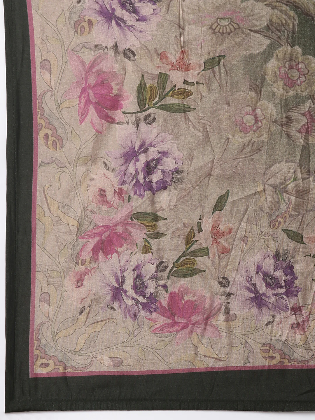 Olive Dola Silk Printed Three Piece Set - Image 7