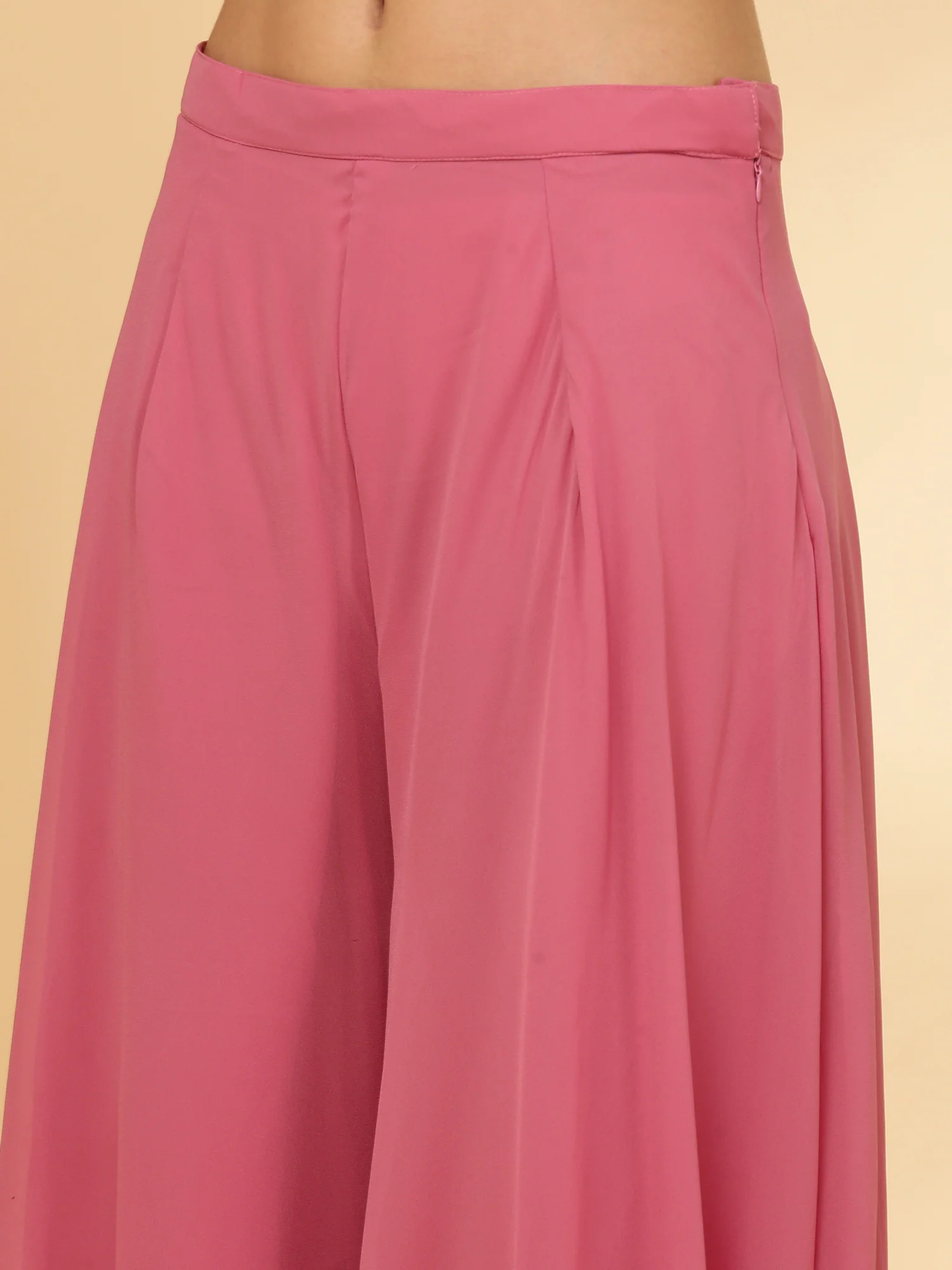 Onion Tissue Embroidery Crop Top Palazzo Set - Image 7