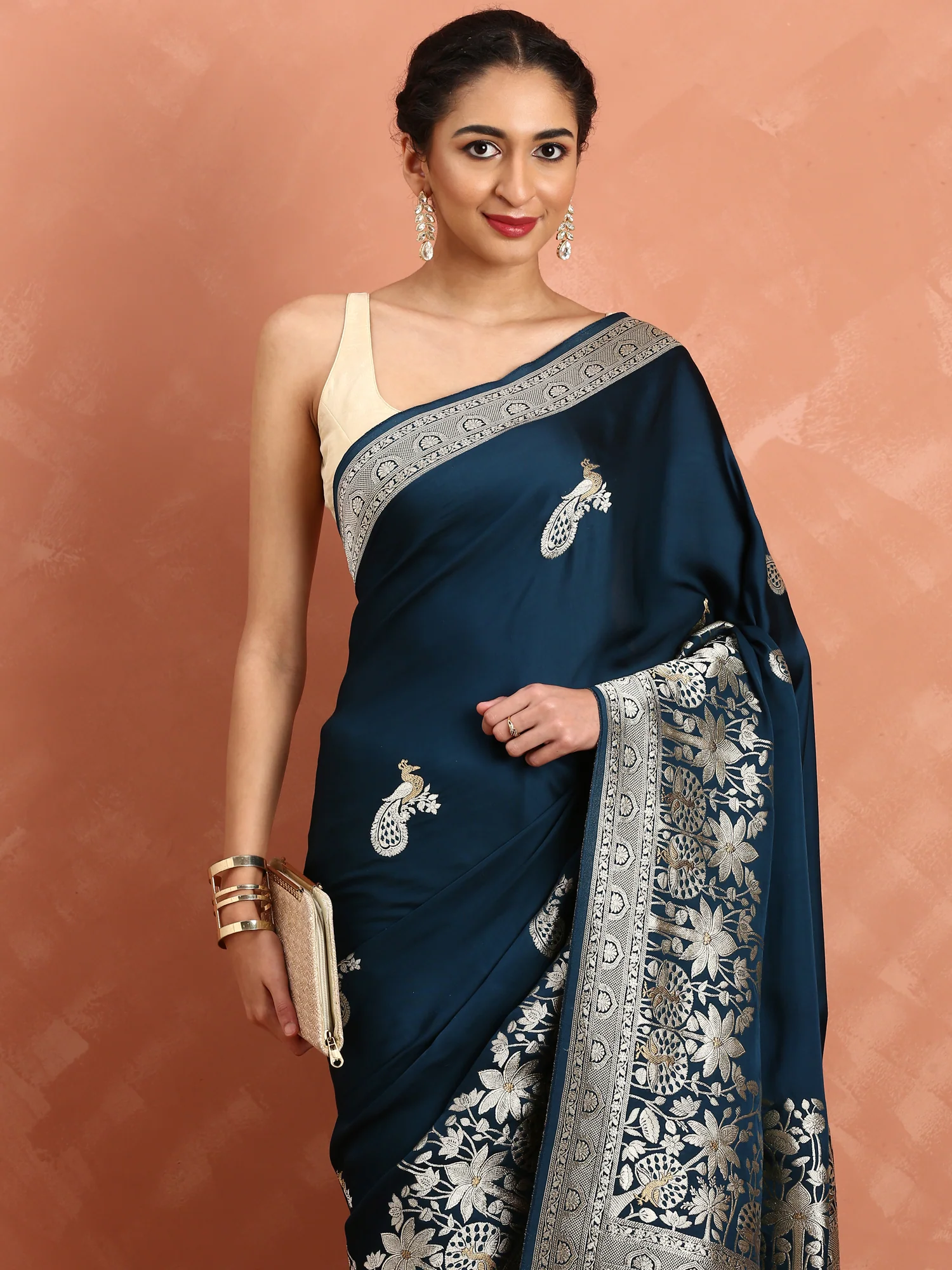 Peacock Banaras Silk Saree - Image 2