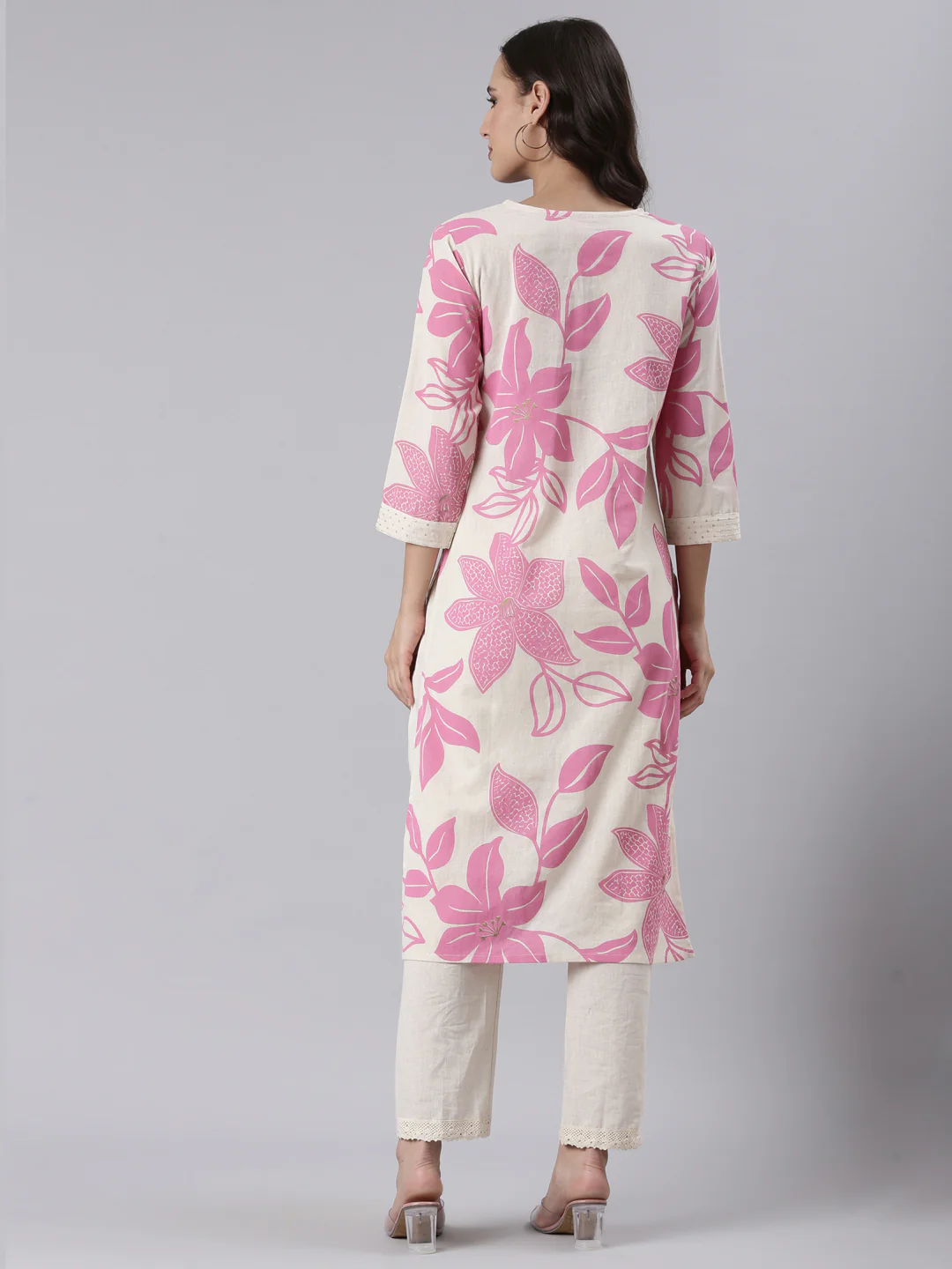 Pink Flex Block Print Two Piece Set - Image 3