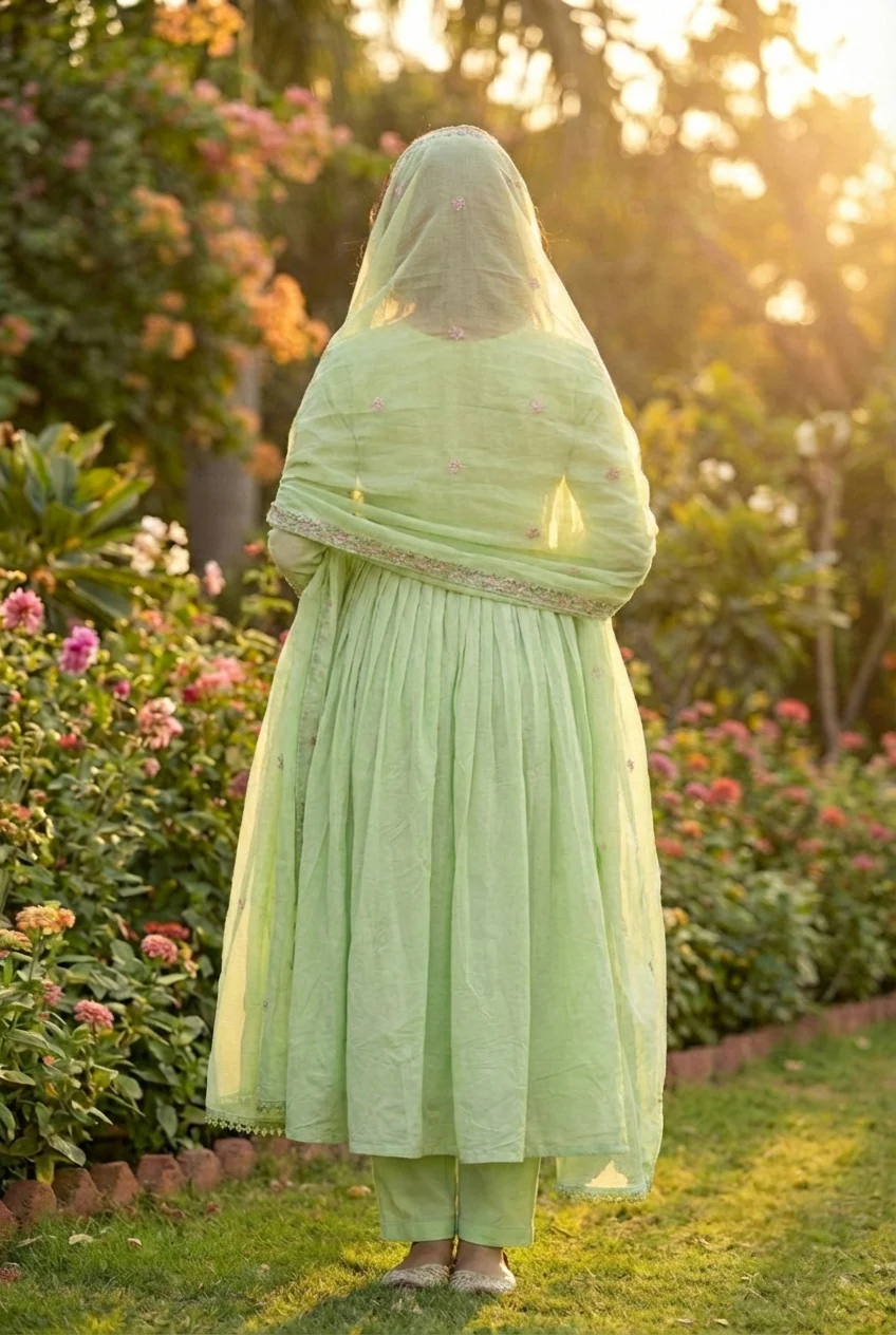 Pista Cotton Hand Embroidery Three Piece Set - Image 5