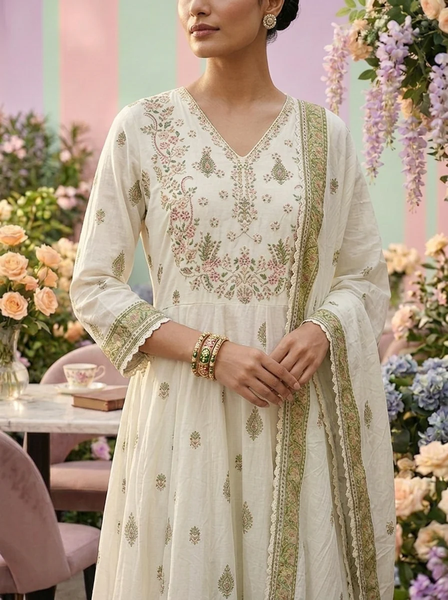 Pista Cotton Printed Three Piece Set - Image 4