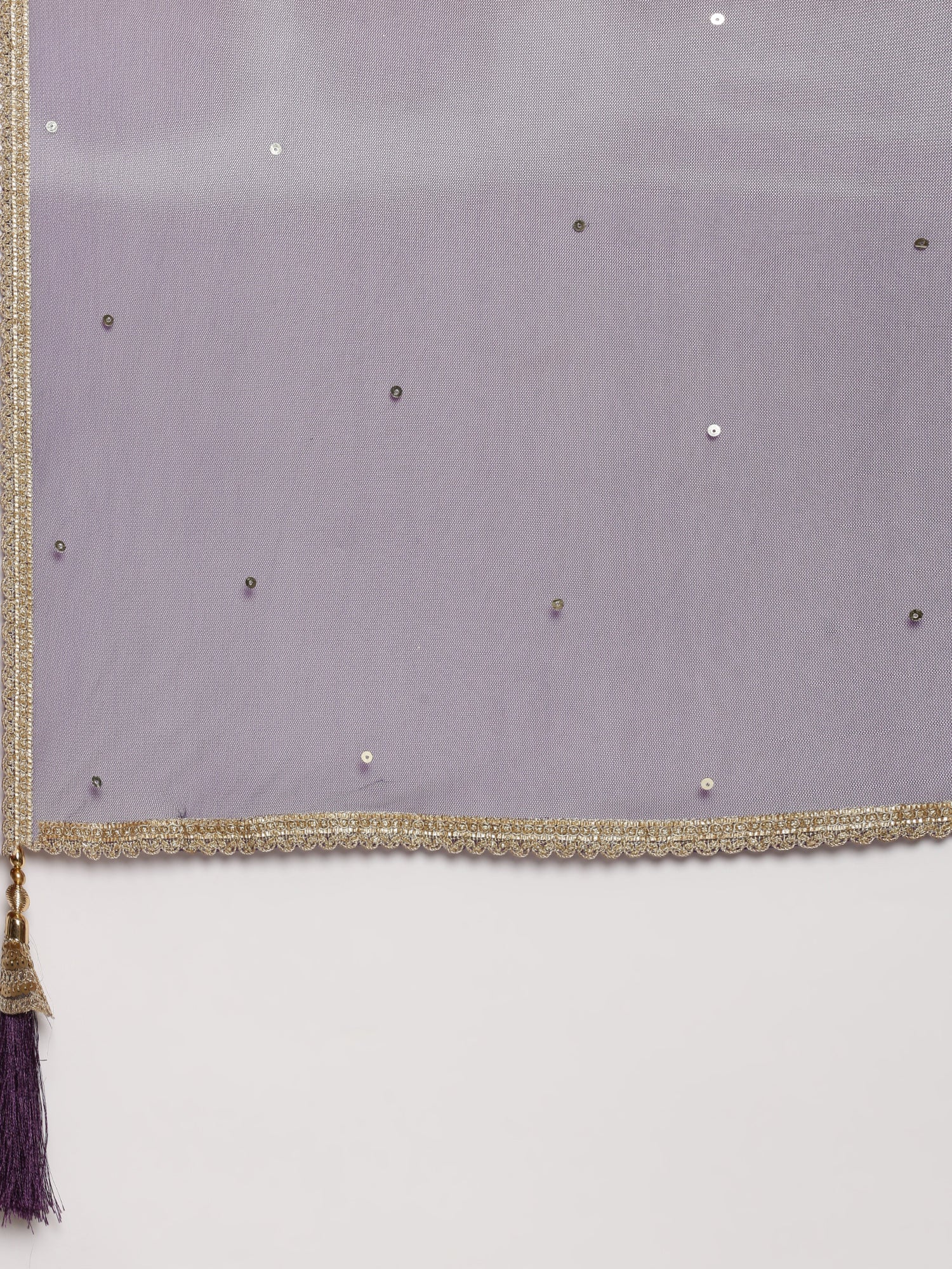 Purple Georgette Hand Embroidery Crop Top Palazzo Set - Image 7