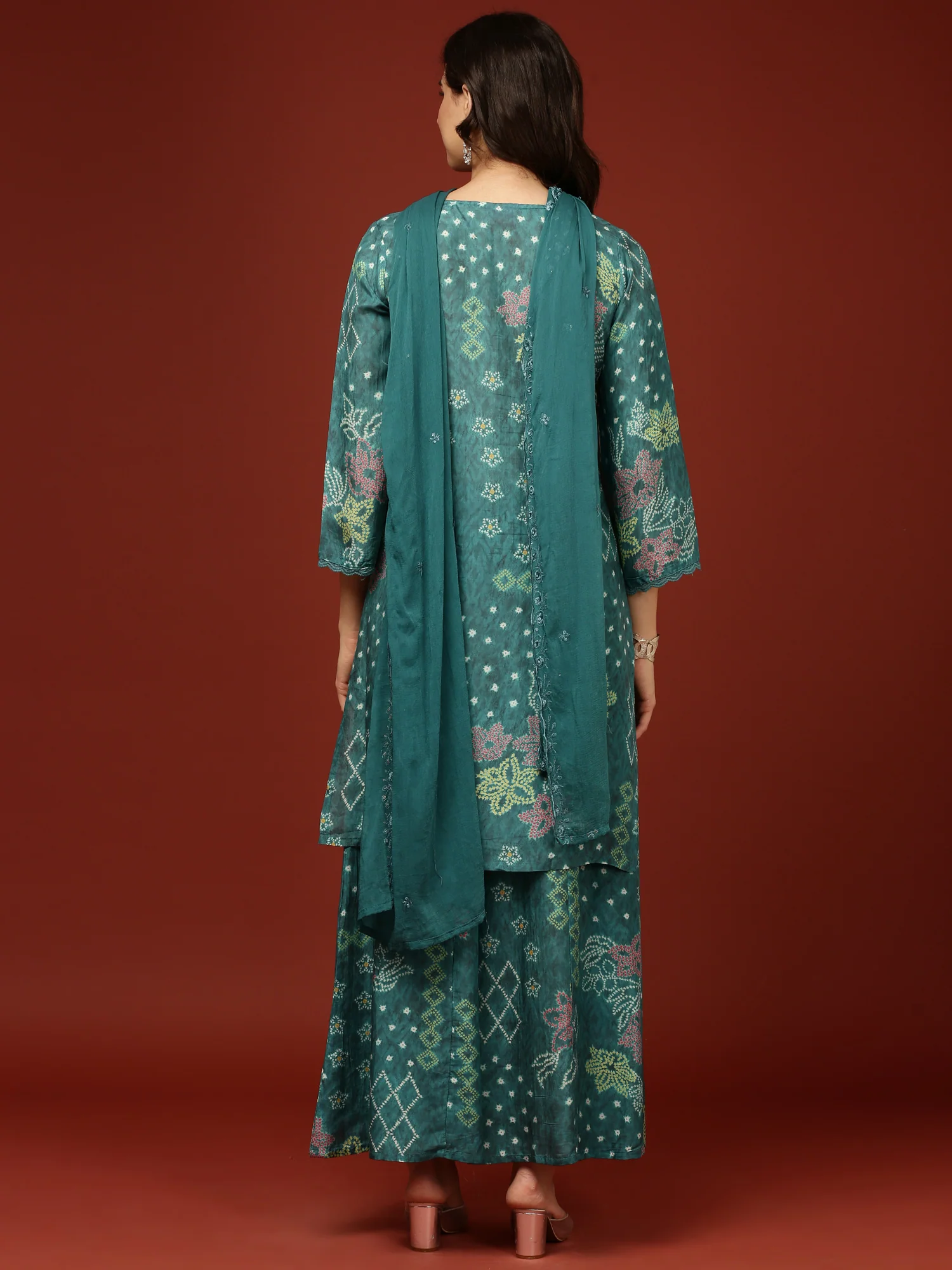 Rama Crepe Printed Three Piece Set - Image 5