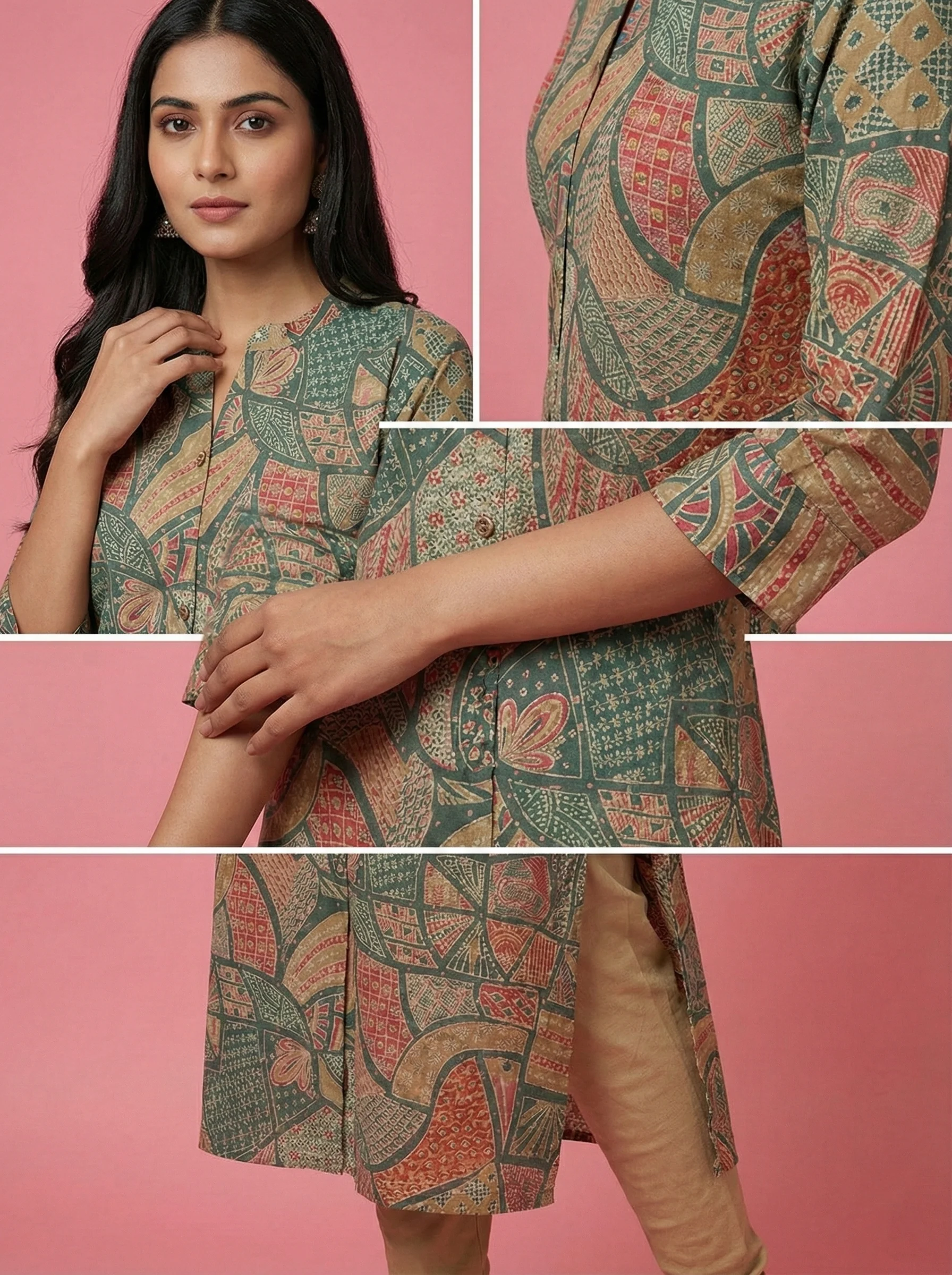 Rama Rayon Digital Print Kurta - Image 3