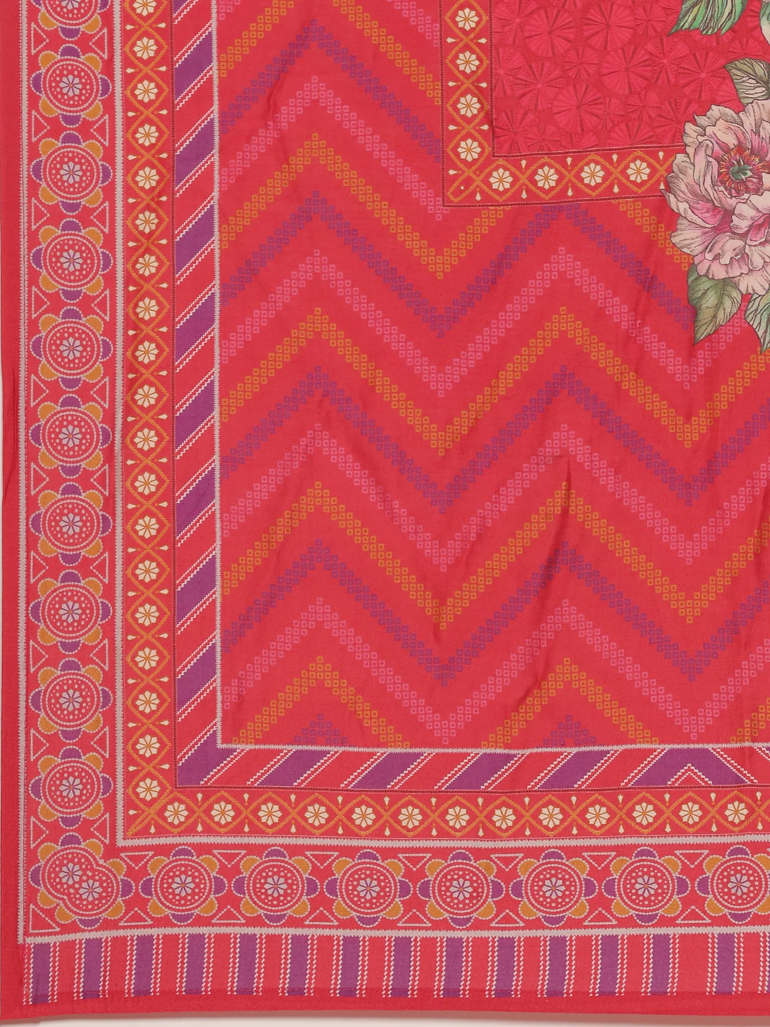 Rani Modal Silk Printed Three Piece Suit Set - Image 8