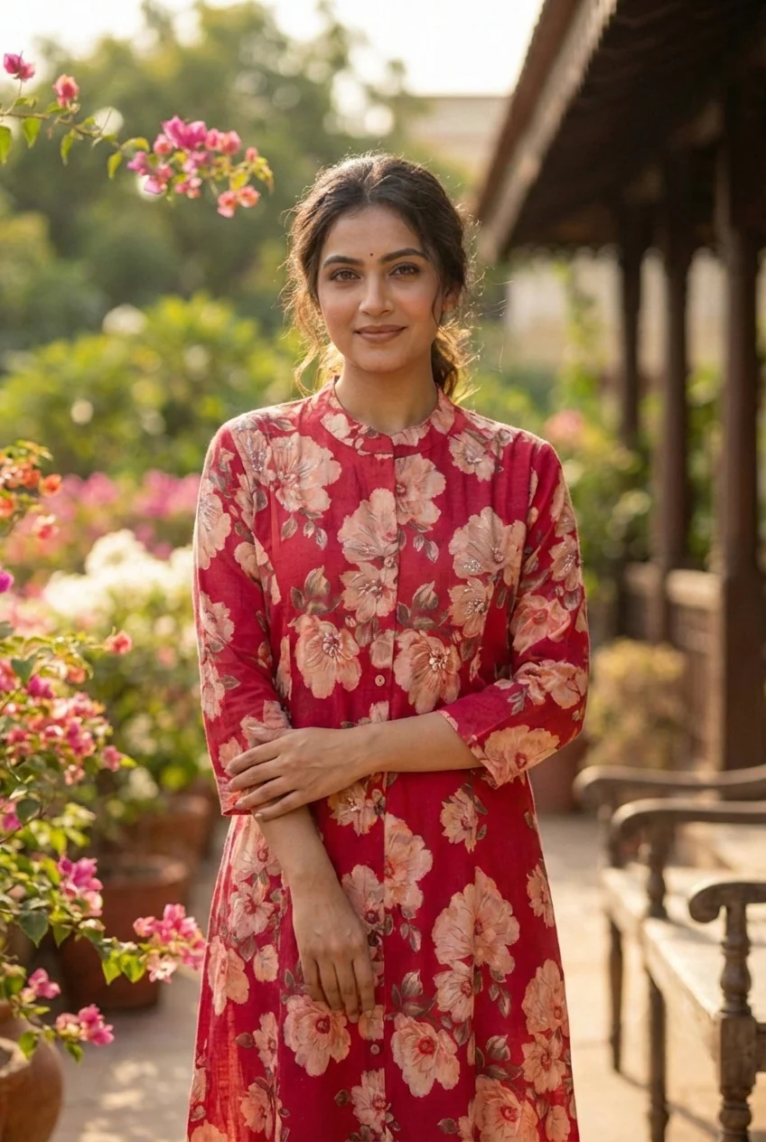Rani Rayon Floral Printed Kurta - Image 2