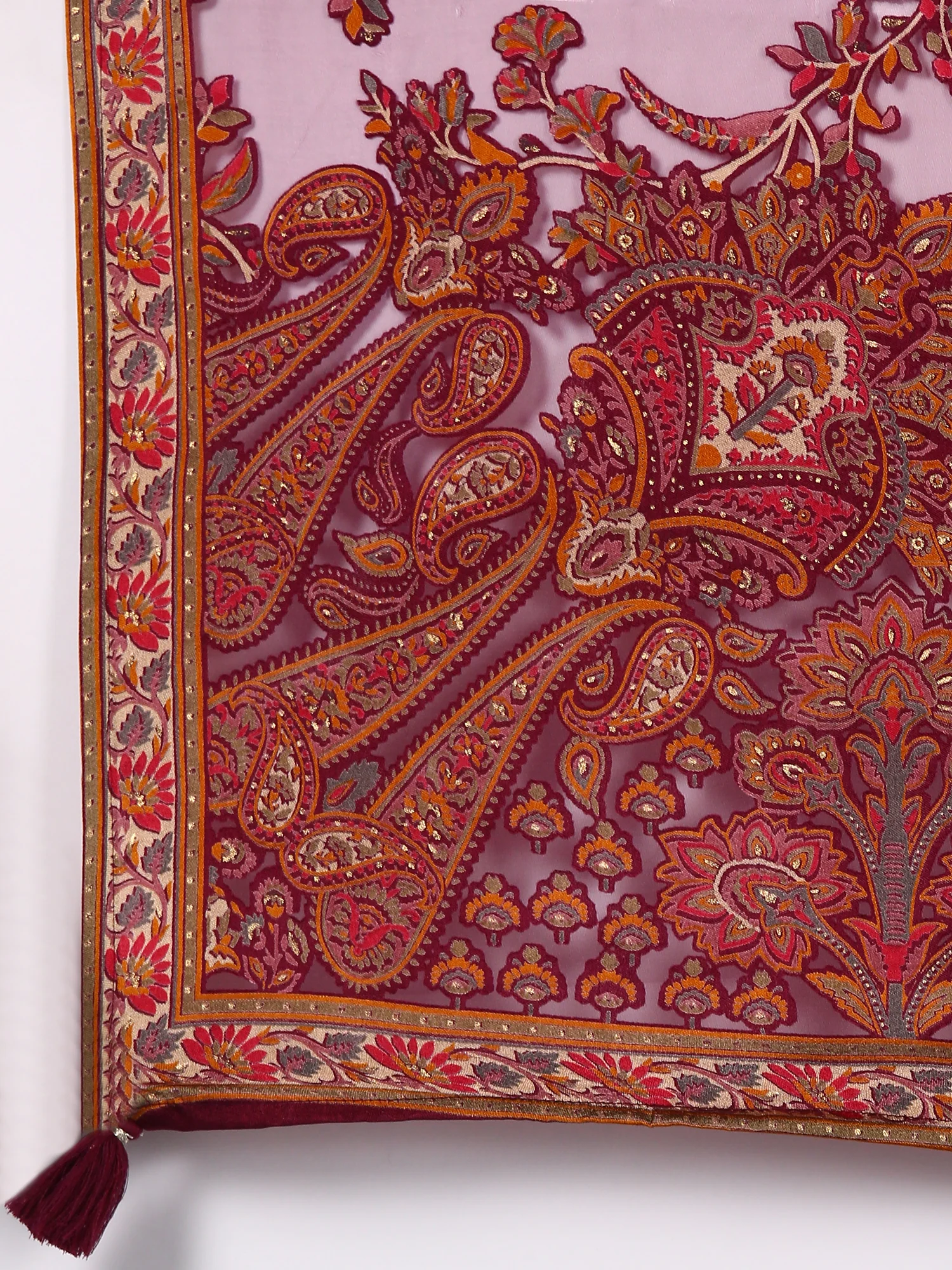 Wine Dola Silk Three Piece Set - Image 7