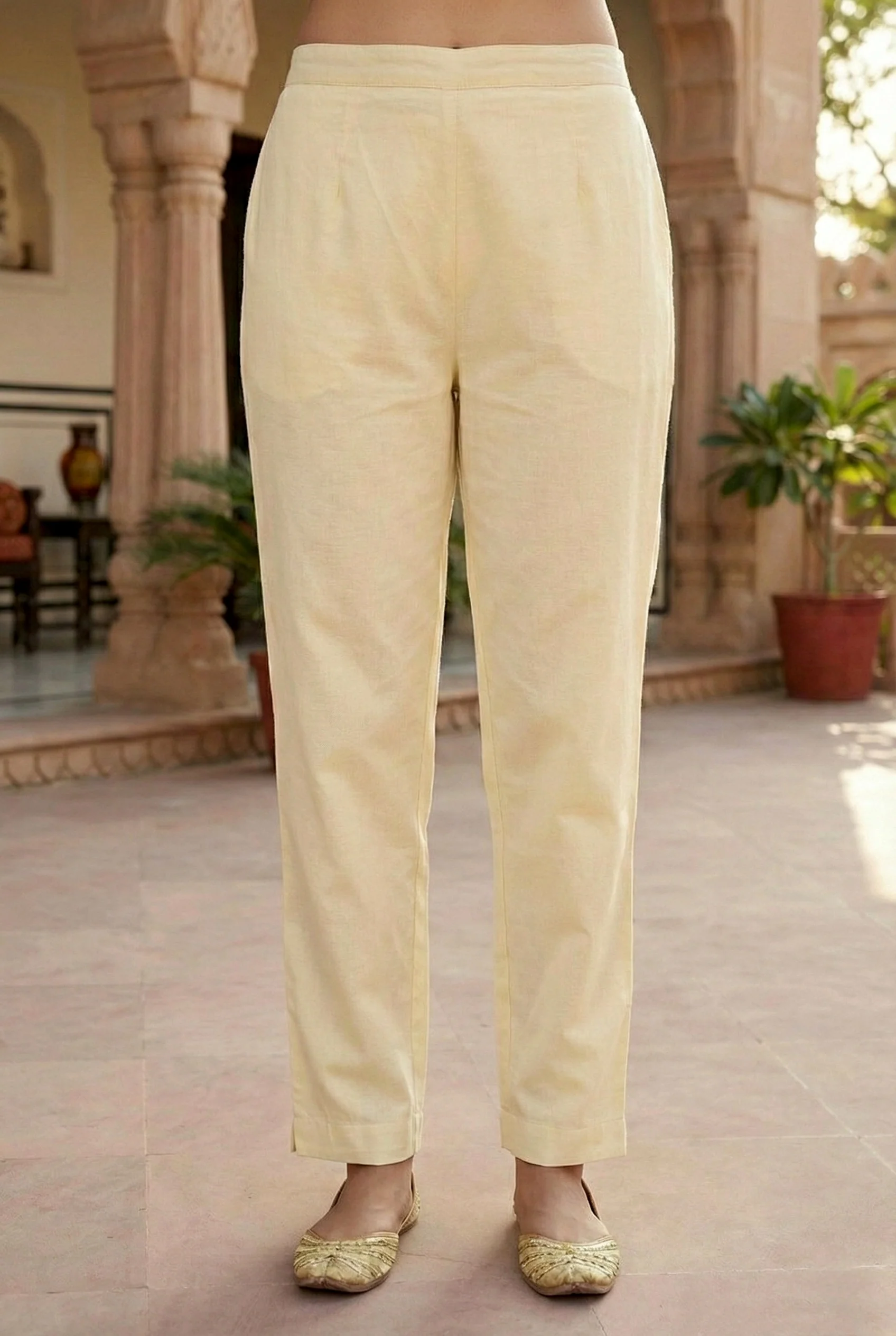 Yellow Silk Digital Printed Three Piece Set - Image 6